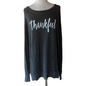 Eighty‎ Eight French Terry, Open Shoulder, Thankful Top